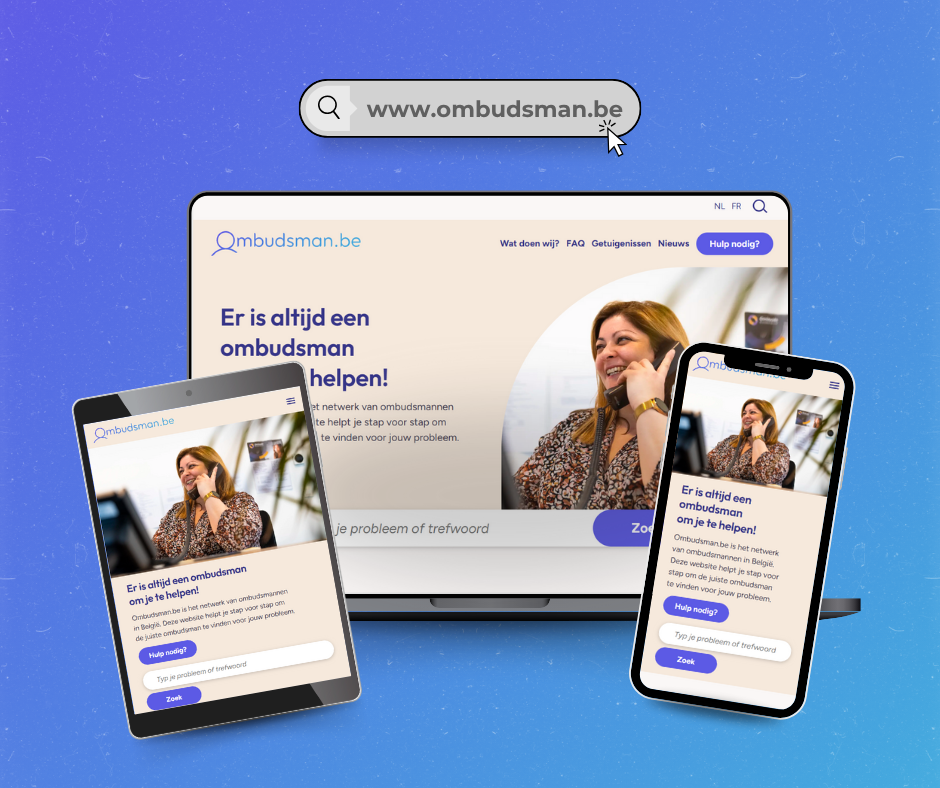 Ombudsman.be helpt je sneller de juiste ombudsman te vinden